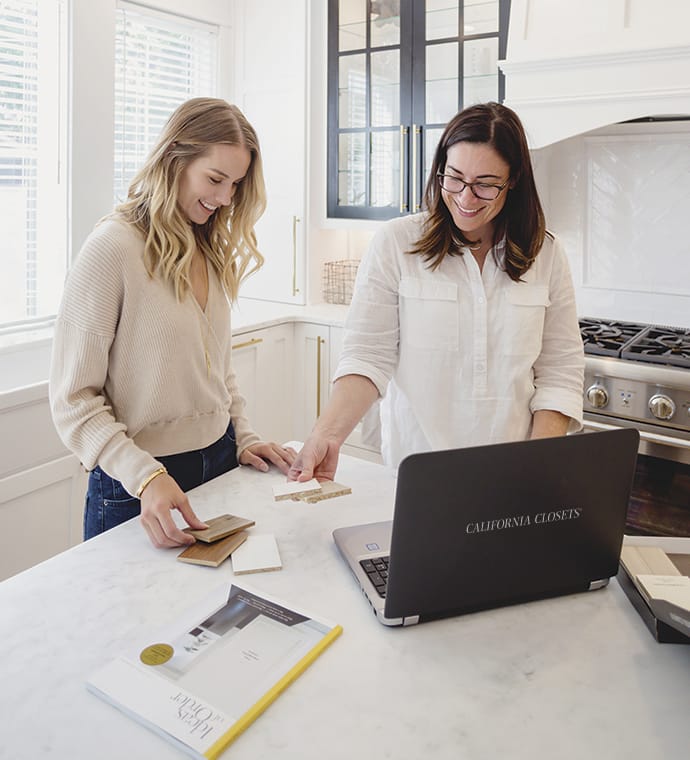 Design consultation to discuss closet renovation and installation with California Closets